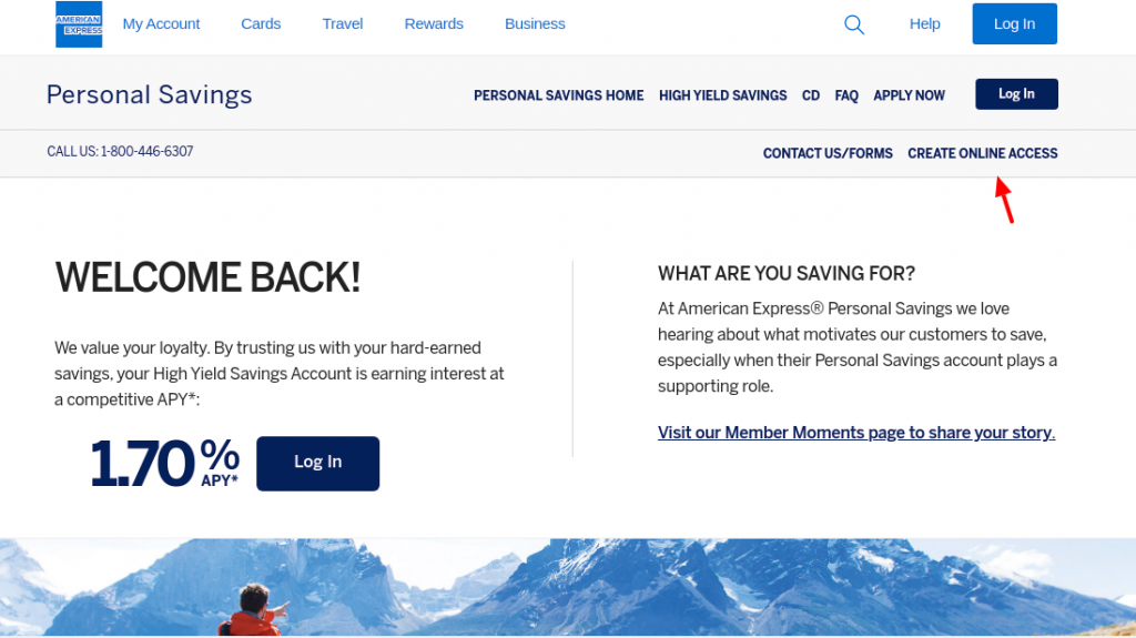 personalsavings americanexpress com onlinebanking