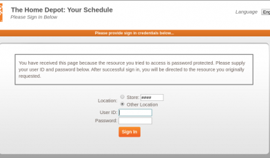 The Home Depot Login