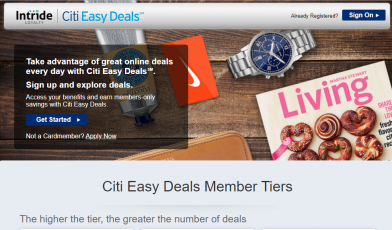 citi easy deals login