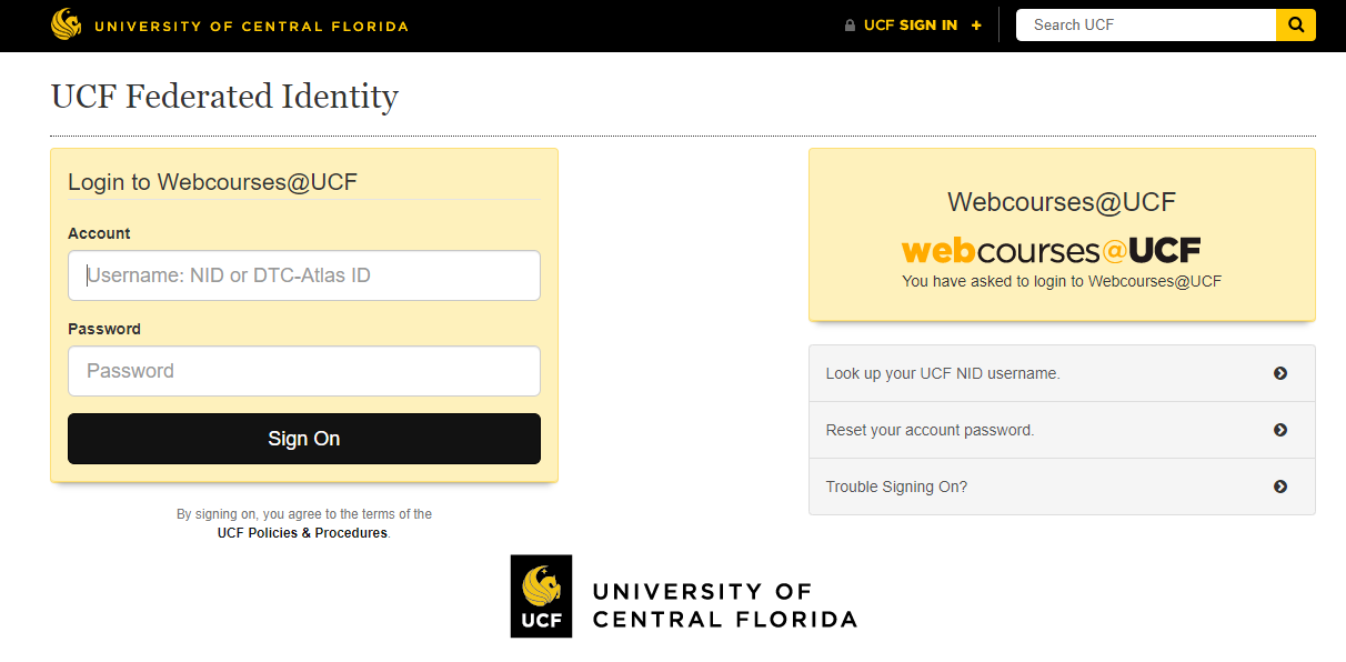 webcourses ucf login