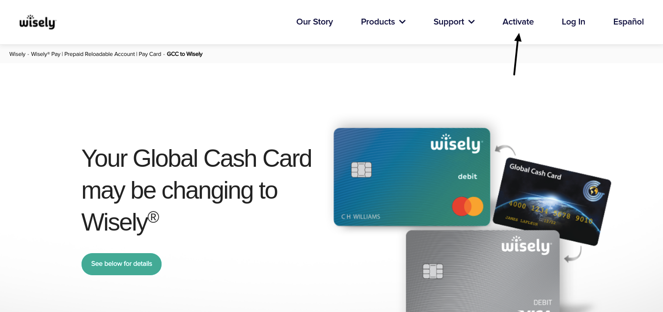 global cash card activation