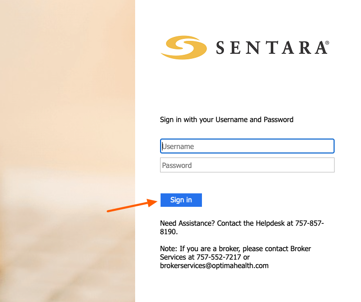 sentara register login